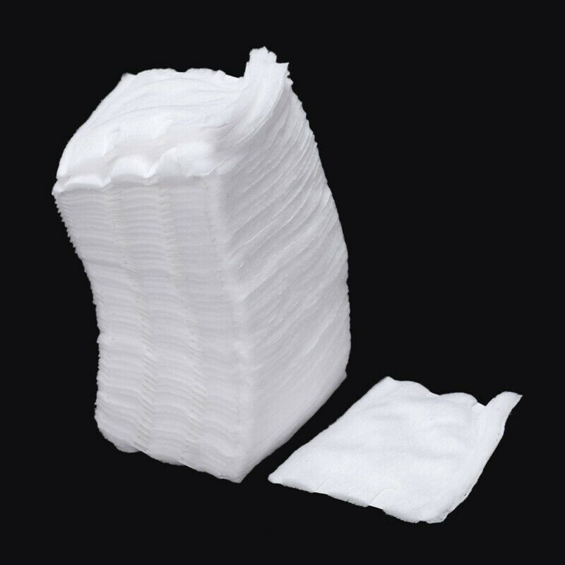 100 Pcs White Rectangle Facial Clean Bag Type Cotton Pads T2I7