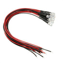 10Pcs 5mm Pre-Wired Diffused LED Diodes Light 20ma DC 3-6V White Z8I1