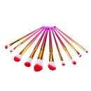 10pcs/set Makeup Brush Fish Tail Powder Contour Foundation Makeup Brushes A