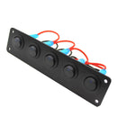 12V Toggle Switch Box Panel - (5) ON/Off Rocker Switch with LED Light