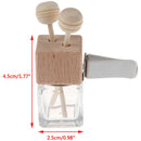 Air Freshener Perfume Bottle Pendant Essential Oils Car Hanging Glass Clips JR