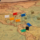 Mixed color flag pin map whiteboard bulletin board office paper stationery OZ