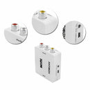 HDMI to RCA Adapter Box Composite AV CVBS Video ConverterHD 1080p White New