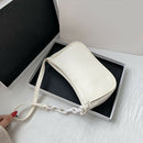 Pure Soft Leather Women Handbag Small Underarm Shoulder Totes Bag (Beige)