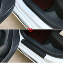 Door Anti Kick Pad Protector Trim Film Carbon Fiber Leather Universal FCS