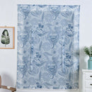 Roman Curtains Voile Roman Tie Up Shade 46W X 63L Rod Pocket Design Blue