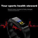 Fashion 115 Plus Smart Band Waterproof Sport Pedometer Heart Rate Blood Pre