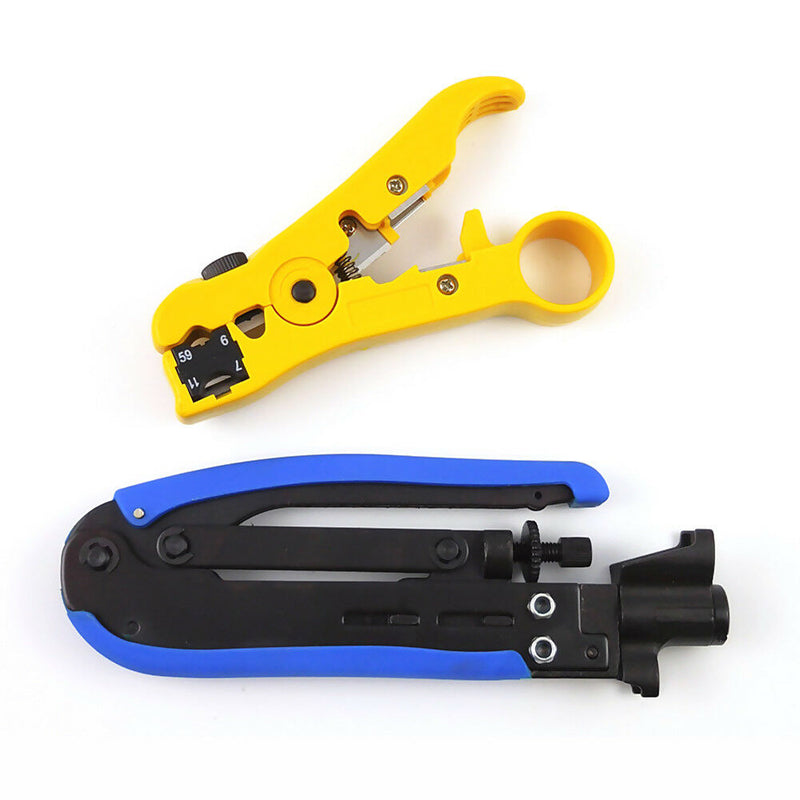RG59&RG6&RG11 Compression Tool Coaxial Connector Coax Cable Crimper Stripper Hot