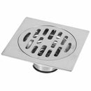 1X(Square Drain Strong Stainless Steel Anti Odor Hotel Bathroom Flooring Wa