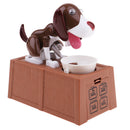 Brown & White Dog Eating Coins Machine Piggy Bank Money Saving Box Container