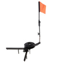 Foldable Ice Fishing Rod with Flag Round Tip-Up Ice Fishing Orange Flag Fishing