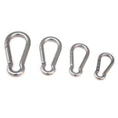 Carabiner Clip Snap Hook Spring Loaded Steel Karabiner Carabina CarbineA Dz