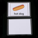 80Pcs English Sight Word Flash Cards Food Pictures for Kids Early Education=