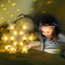 Festival Snowflake LED Desk Lamp Party Kids Bedroom Home Decor Night Light