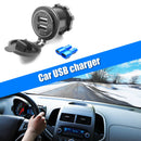 Motorcycle 4.2A Dual USB Charger Socket Outlet with Touch Switch + 2 Terminals