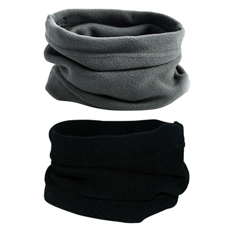 2 Pieces Mens Womens Neck Warmer Scarf Snood Unisex Neck Gaiter