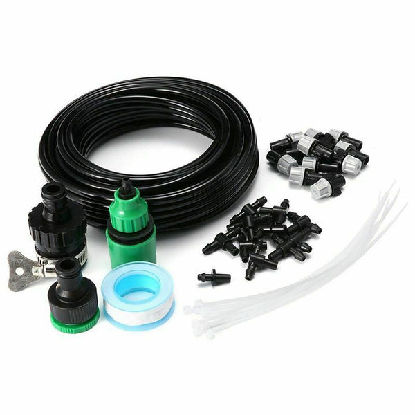 Micro-Flow Drip Watering Irrigation Adjustable Misting Kits System Self Pla
