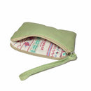 Canvas Coin Purses for Women ID Card Holder Zipper Clutch Pouches with Wris C2N1