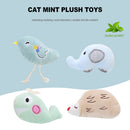4pcs Animal Pet Grinding Catnip Toys Mini Cute Cat Plush Interactive Toys