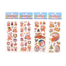 4x Christmas Santa Claus Cartoon Stickers Kids Decorative Toys  Z