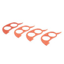 4 x Orange Opener Peeler Slicer Cutter Plastic Lemon Citrus Fruit Skin Remo U1O2