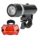 2X 5LED Lamp Bike Bicycle Cycling Front Head Light Rear Safety Flashlight