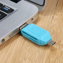 Mini TF/SD Card Reader with USB/Micro USB Port OTG Function for Smart Phone