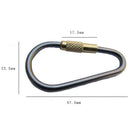 D-shaped Titanium Alloy Hiking Outdoor Camping Tool Durable Key Chain Buckle