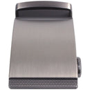 Men's Solid Buckle Automatic Ratchet Leather Belt Buckle With 2 bar stripes