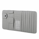 Grey Car Sun Visor Pouch CD Cards Glasses Tickets Holder Pocket Tidy Organizer