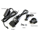 5V 3.1A Dual USB Charger Handlebar Socket Adapter Power Outlet For Motorcy OFL