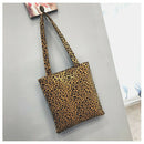Leopard Print Pouch Women Crossbody School Shopping Shoulder Tote Bag