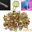 50Pcs/Set Fuel Water Oil Line Hose Spring Clip Pipe Air Tube Clamps 5/6/7/8/9mm#