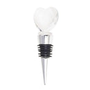 Chrome Bottle Stopper with Crystal Heart Wedding Favors, 1 Z5P6