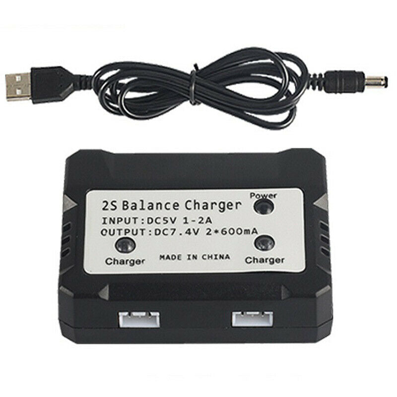 7.4V 2S Balance Charger Box Charging Adapter 2 in 1 for Syma X8C MJX X600 X E2W8