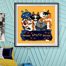 5D DIY Full Drill Diamond Painting Cats Cross Stitch Mosaic Kit Home Decor 30*30