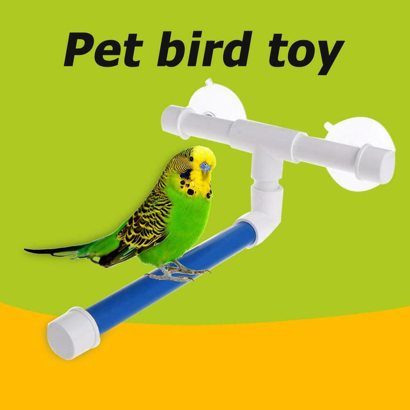 Pet Parrot Bird Standing Platform Rack Wall Shelf Bath Shower Stand Toys