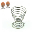 1Pc Stainless Steel Spring Wire Tray Egg Cup Boiled Eggs Holder I9N8