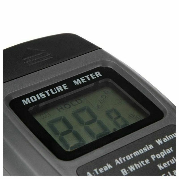 0-99.9% Digital Wood Moisture Meter Tester Damp Hygrometer 2Pins K1A9
