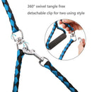 Double Dog Leash Braided Tangle Dual Leash Coupler For Walking Dogs Double