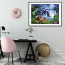 5D DIY Full Drill Diamond Painting Tiger Embroidery Mosaic Kit Wall Decor