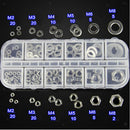 M2,M3,M4,M5,M6,M8 Hex Nuts & Flat Washers Assortment Washer Nuts kit 137pcs