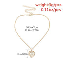 Creative Women Heart Cross Geometric Hollow Pendant Necklace Clavicle Chain A