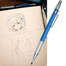 2mm 2B Lead Holder Automatic Mechanical Drawing Drafting Pencil+12 Leads Refills