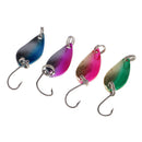 4Pcs Fishing Lures Metal Casting Trolling Spoon Hooks for Trout Salmon Bass