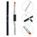 Nail Brush Pen Dual-ended Slice Shape Tool LED UV Poly Gel Manicure Set