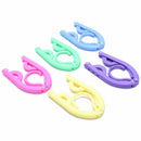5pcs Portable Travel Outdoor Camping Folding Plastic Clothes Coat Hangers R