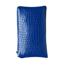 Retro Crocodile Leather Women Clutch Bag Zipper Purse Handbag (Dark Blue)