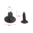 50pcs Nylon Bumper Push Fasteners Rivet Clips Expansion Screws Replacement Kit