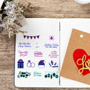 Transparent Silicone Seal Stamp for DIY Christmas Series Embossing (B) A